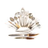 A collection of miscellaneous plated cutlery to include preserve spades, fish servers, plated