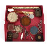 A collection of miscellaneous items to include a small Dunhill lighter AF, a King George VI