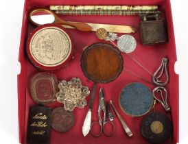 A collection of miscellaneous items to include a small Dunhill lighter AF, a King George VI