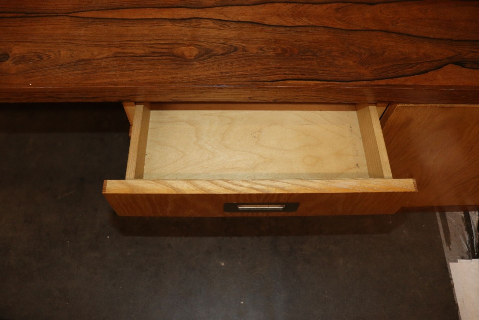 Desmond Ryan, a 1970's rosewood side cabinet fitted adjustable glass shelves and cupboards below, - Image 25 of 26