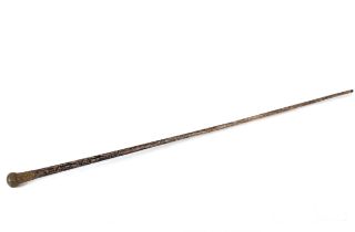 An antique Church Warden's staff, with embossed kn