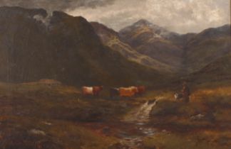 Henry Hadfield Cubley, study of Ben Nevis, Invernesshire, oil on canvas inscription verso