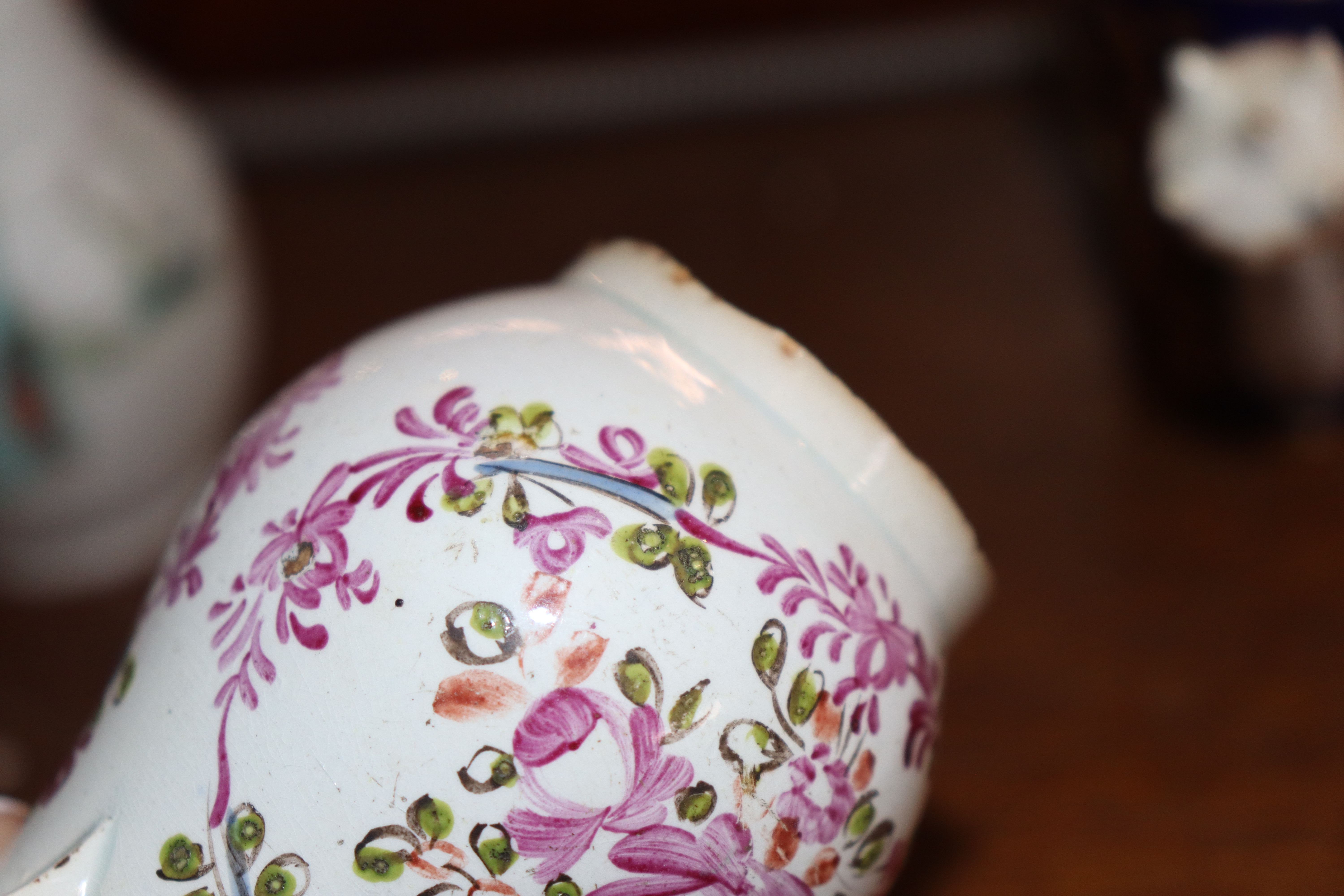 An early English porcelain coffee can, decorated in the Chinese manner; an 18th Century porcelain - Image 36 of 52