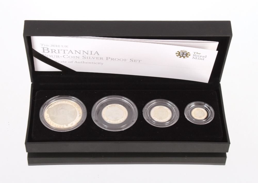 A 2010 silver proof Royal Mint Britannia set - Bild 2 aus 2