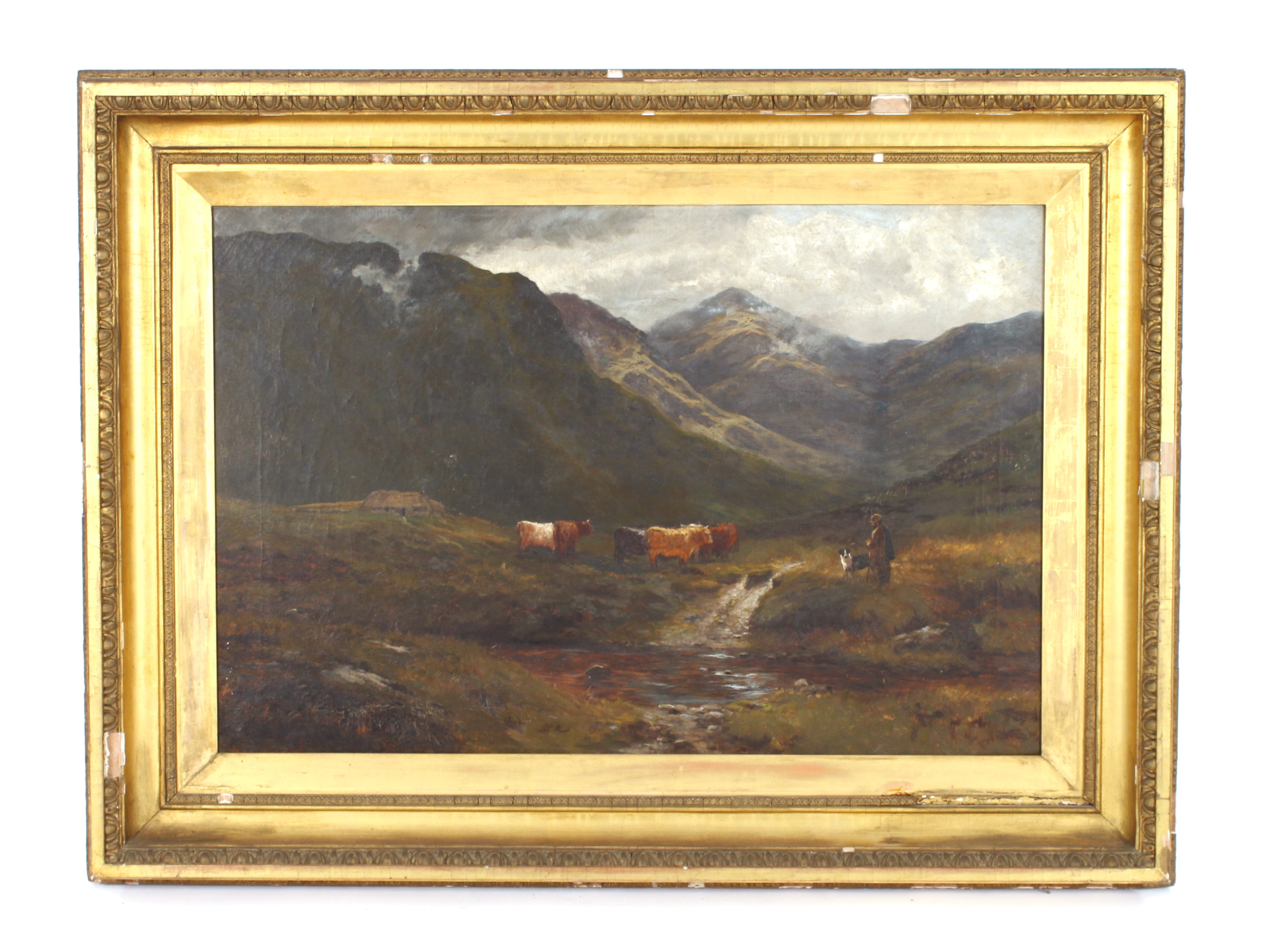 Henry Hadfield Cubley, study of Ben Nevis, Invernesshire, oil on canvas inscription verso - Image 2 of 3