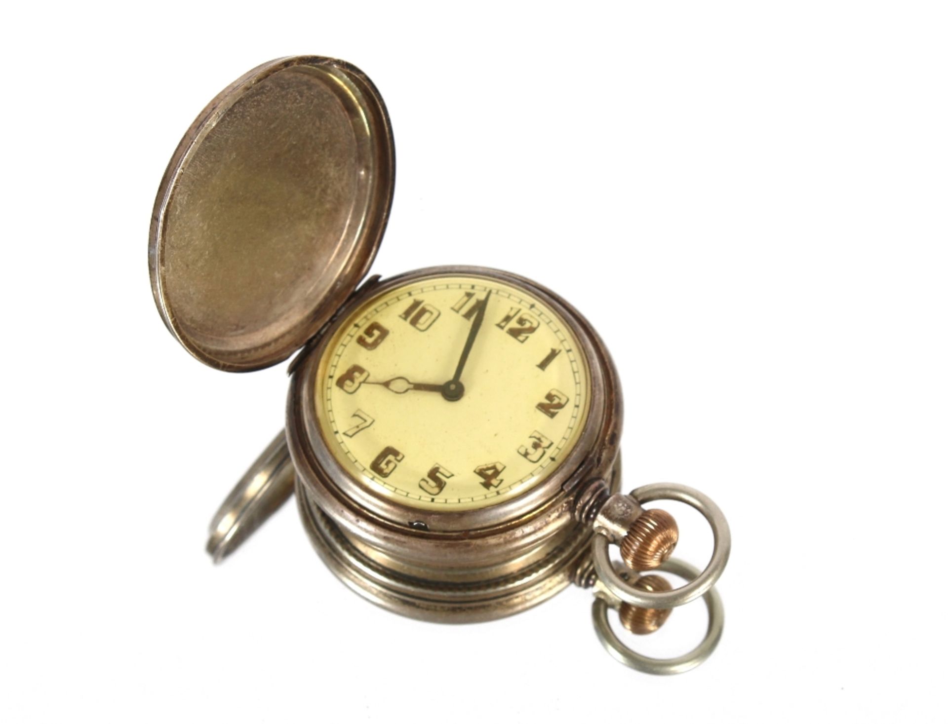 An American Standard Watch Co. of New York silver top wound pocket watch