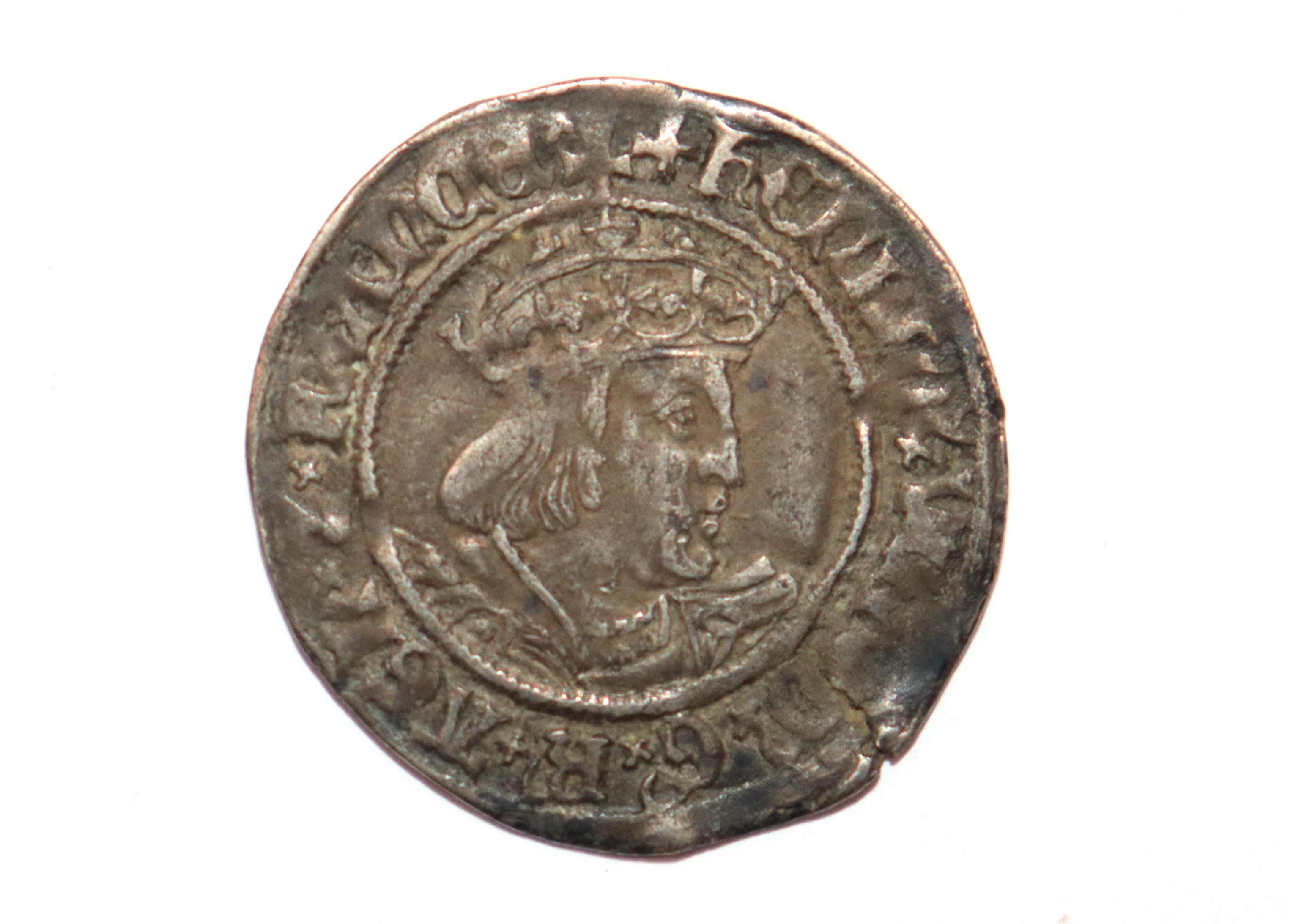 A Henry VIII groat, MM cross second coinage York - Image 2 of 4