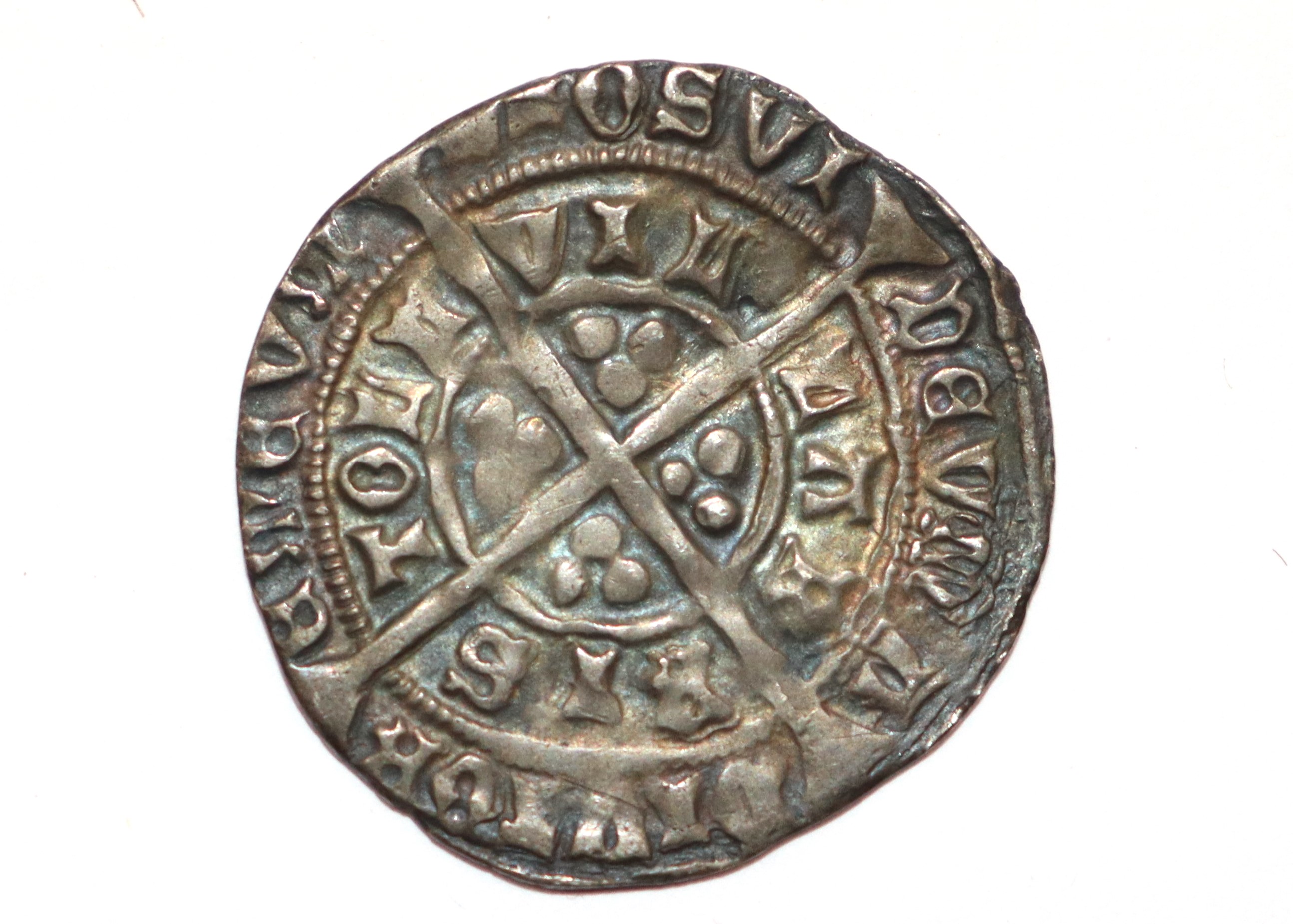 An Edward IV groat Bristol, MM crown breast cusp, marked B