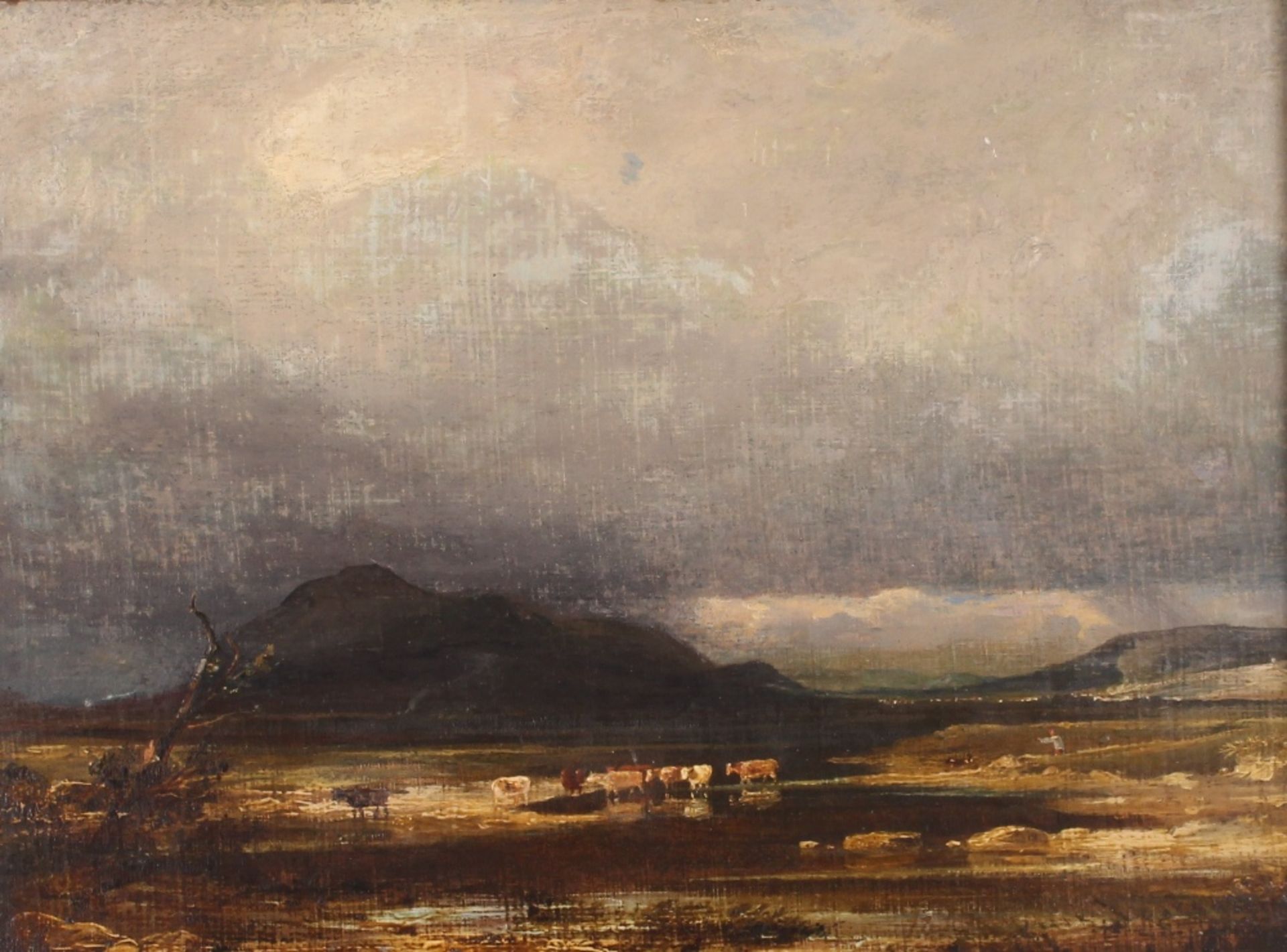 Anthony Van Dyke Copley Fielding 1787-1855, study of Inveroran Argyllshire, a view alo9ng the valley - Image 2 of 8