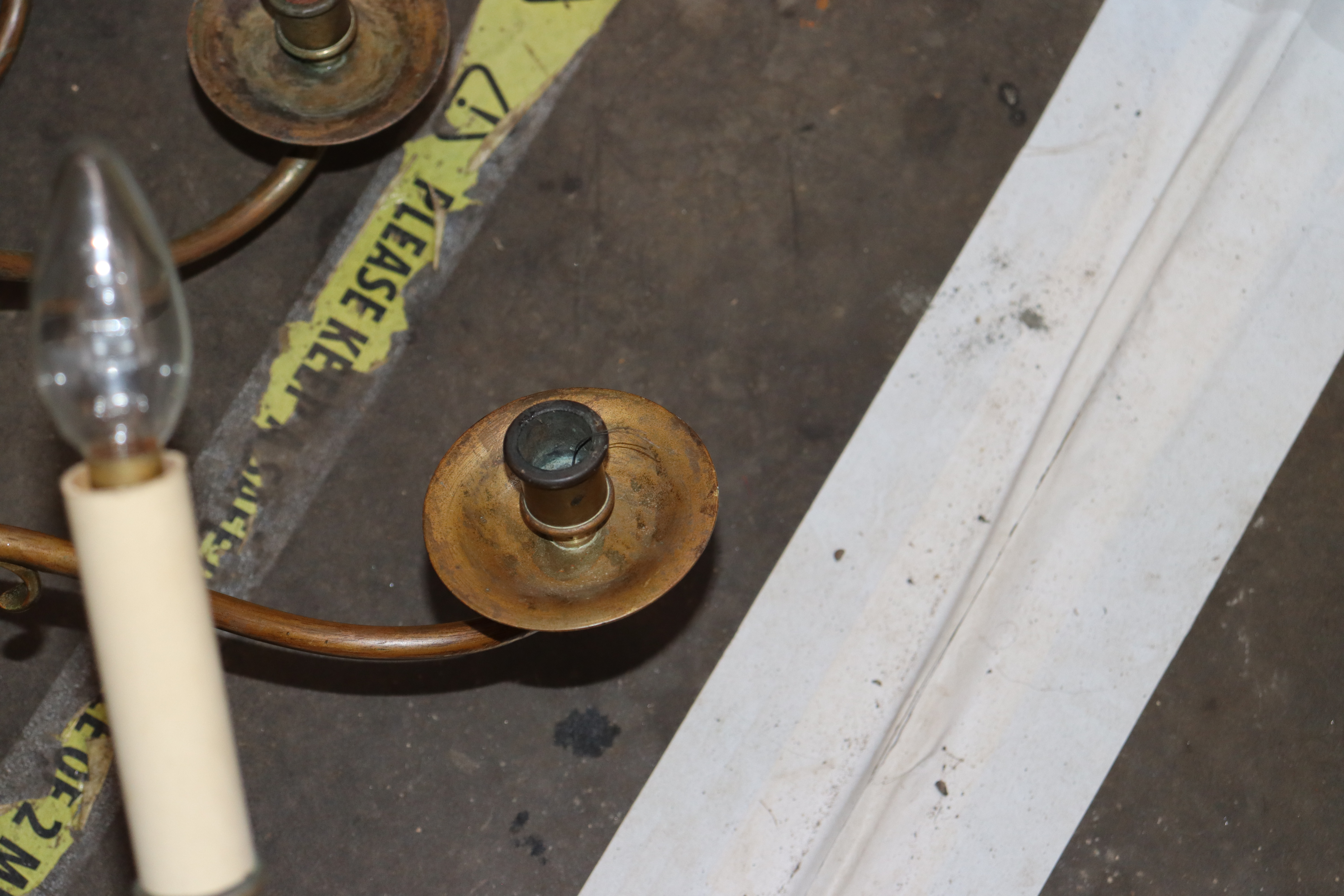 A 19th Century brass Dutch two tier chandelier - Image 7 of 7