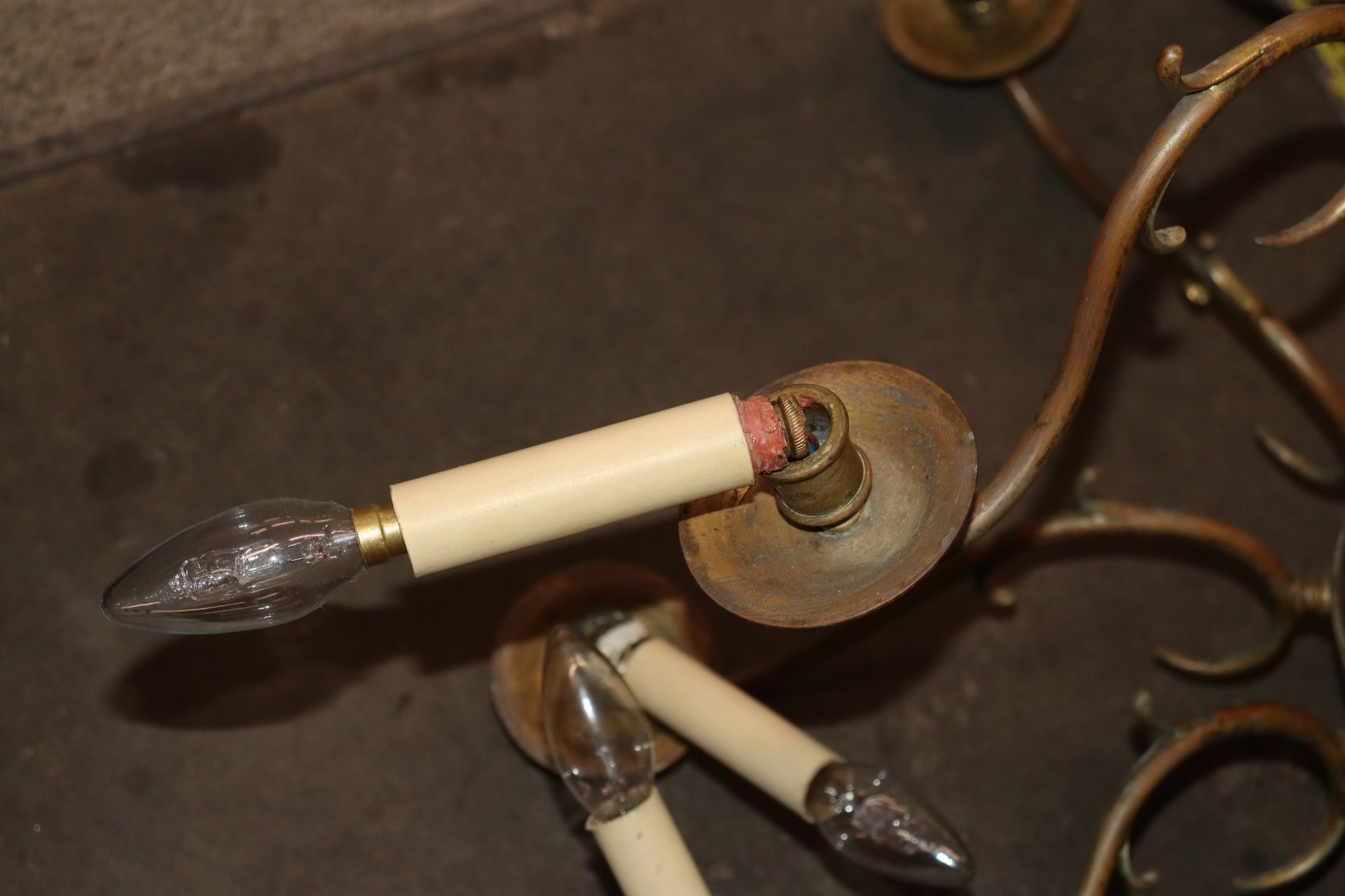 A 19th Century brass Dutch two tier chandelier - Image 5 of 7