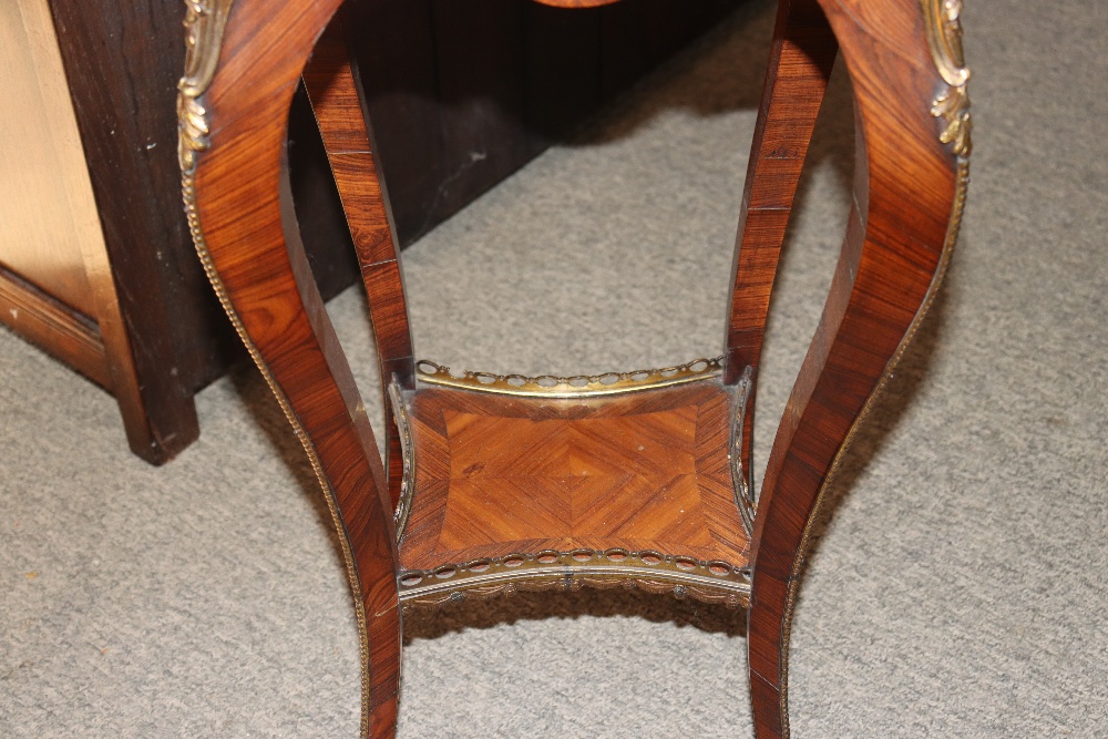 A pair of 19th Century French walnut and cross banded two tier side tables surmounted by pierced - Image 62 of 110