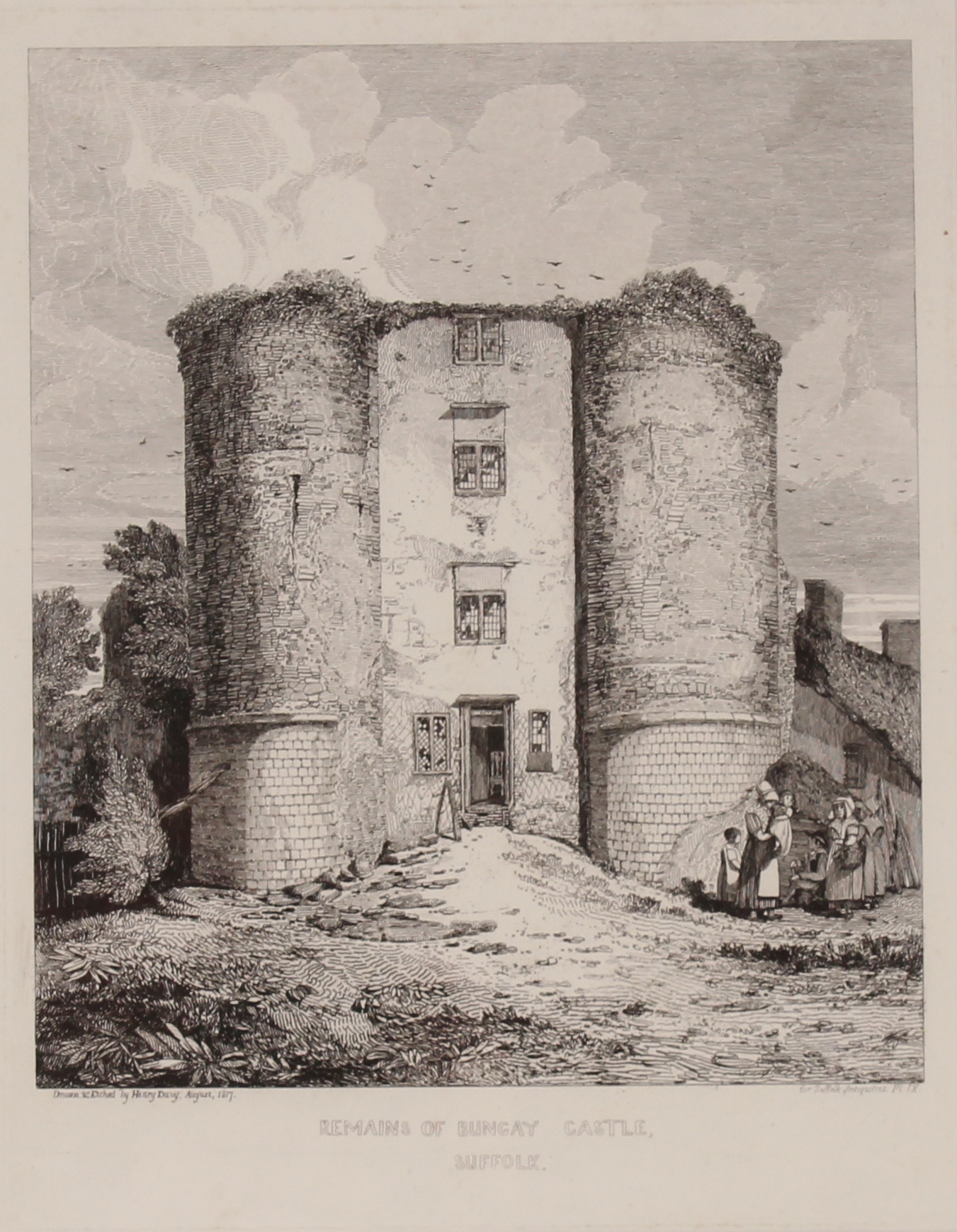 Henry Davey, three etchings depicting the North West view of St Mary's Church, Bungay, the South - Image 3 of 6