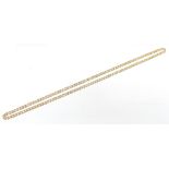 A 9ct gold rope link style necklace, 53" long (136cms), 79gms