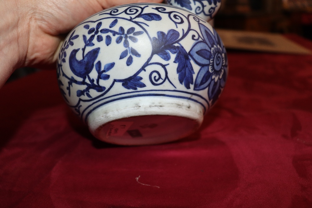 A Chinese Ming style Kendi of traditional form, blue glazed floral and bird decoration, 18cm high - Image 22 of 22
