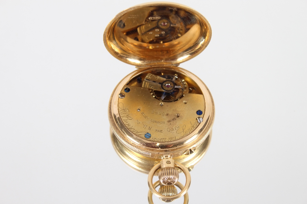 An 18ct gold cased pocket watch by J.W. Benson, Lu - Image 6 of 6