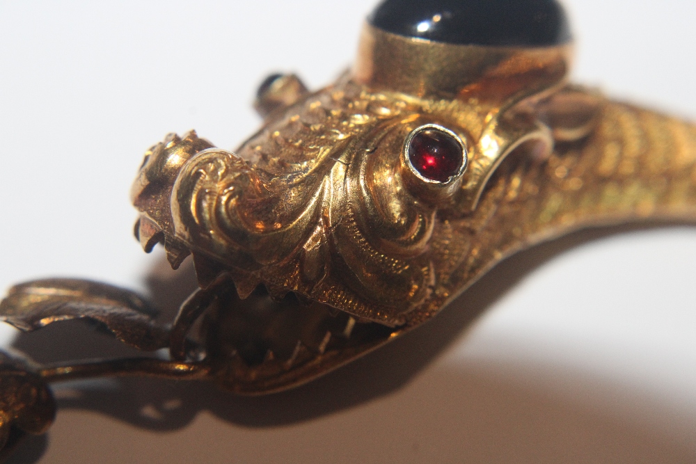 A Victorian yellow metal and garnet set serpent necklace, 18gms total weight, (tests as gold) in - Image 26 of 34