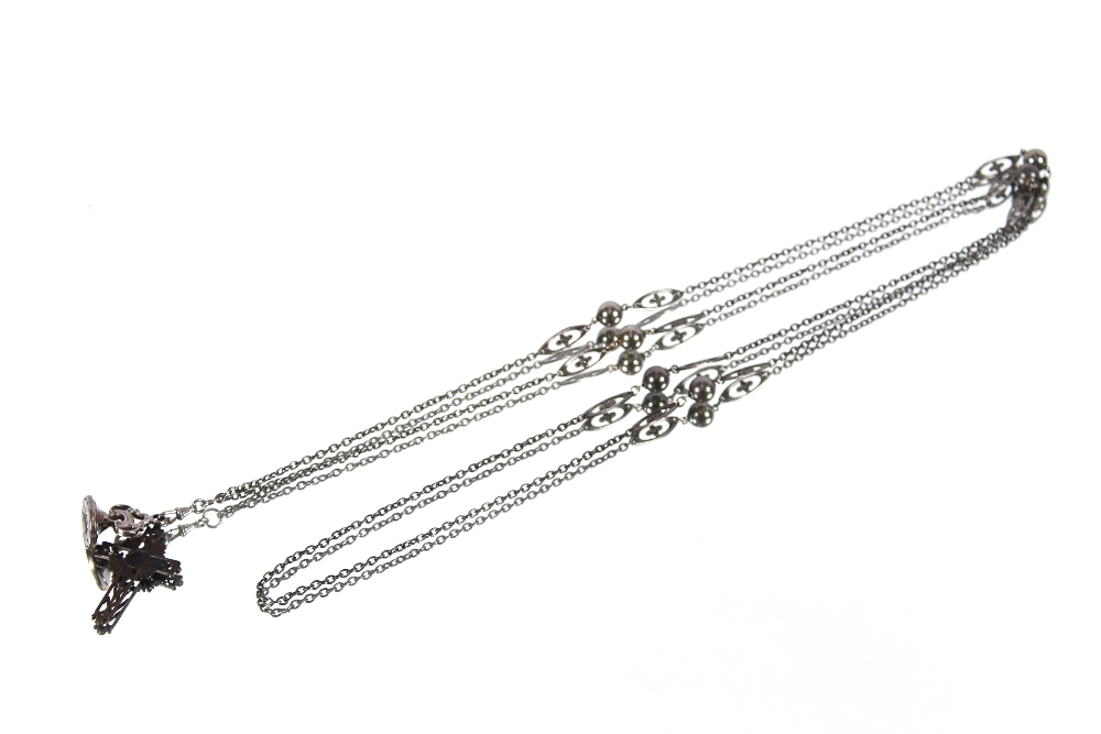 A cut steel watch chain with seal