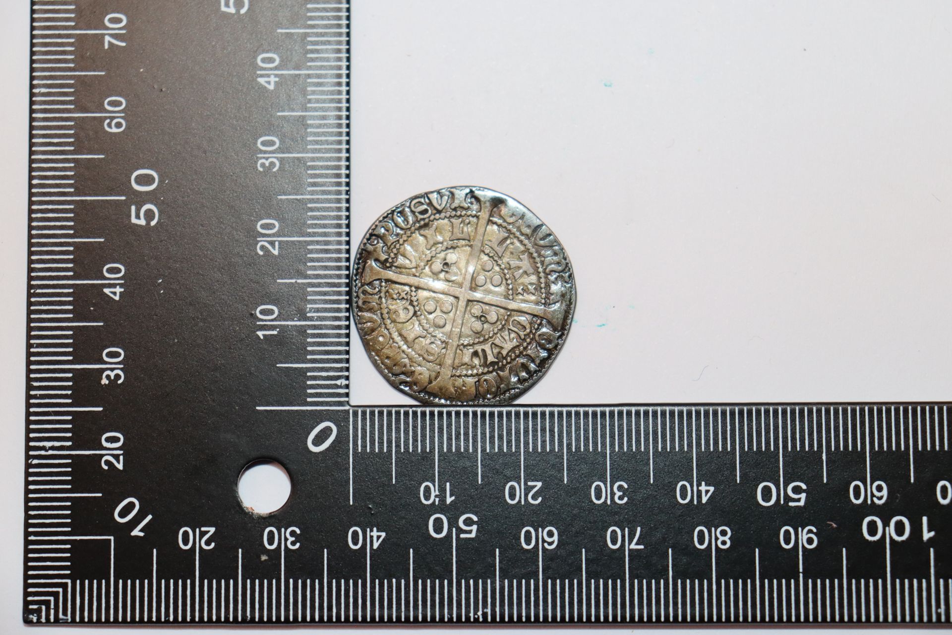 A Henry VI groat Villa Calisie, MM pierced cross - Image 3 of 4