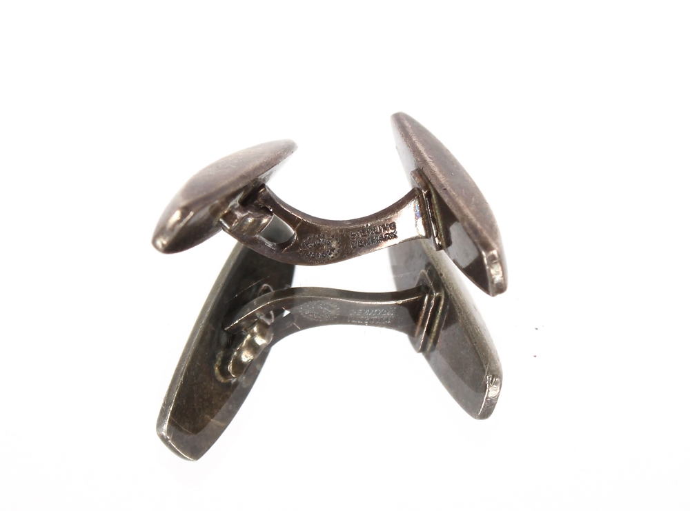 A pair of silver Georg Jensen cuff-links, patent No.90 - Image 2 of 3