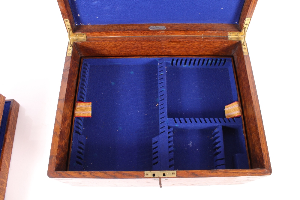 An oak canteen case by Army & Navy CSL and contents of various plated cutlery; and an oak cased - Image 7 of 8