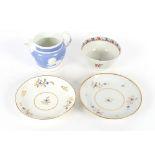 Newhall and Keeling, early 19th Century porcelain including two dishes, slops bowl and jug