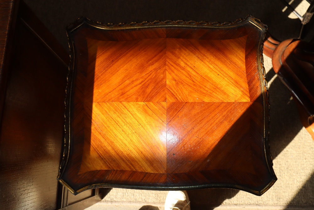 A pair of 19th Century French walnut and cross banded two tier side tables surmounted by pierced - Image 54 of 110