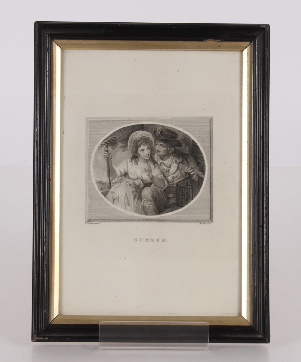 H. Singleton, print "Summer"; another print "Madame Elizabeth Soeur Duroy"; and a small study on - Image 2 of 6