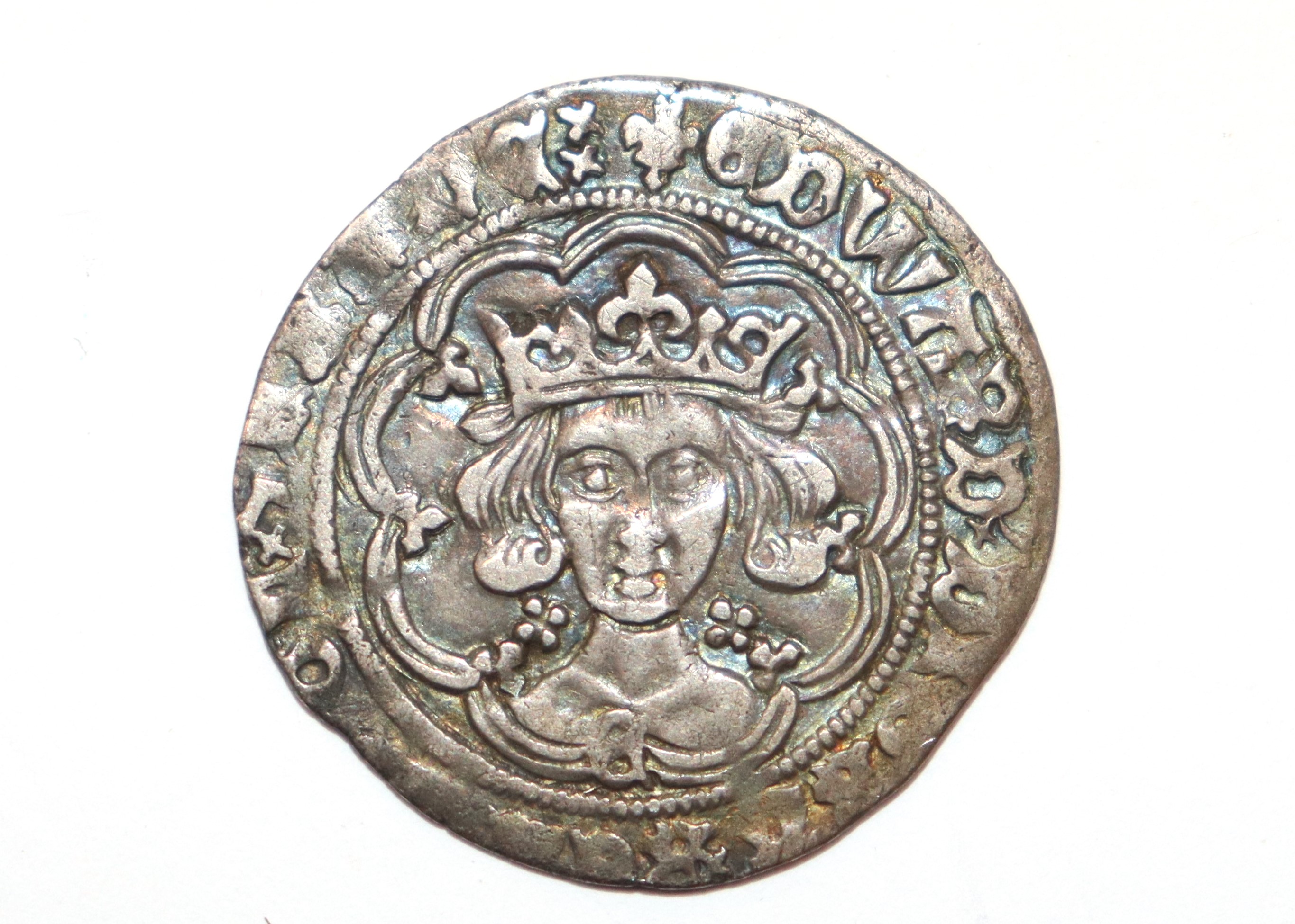 An Edward IV groat, MM lis, breast cusp marked E - Image 2 of 4