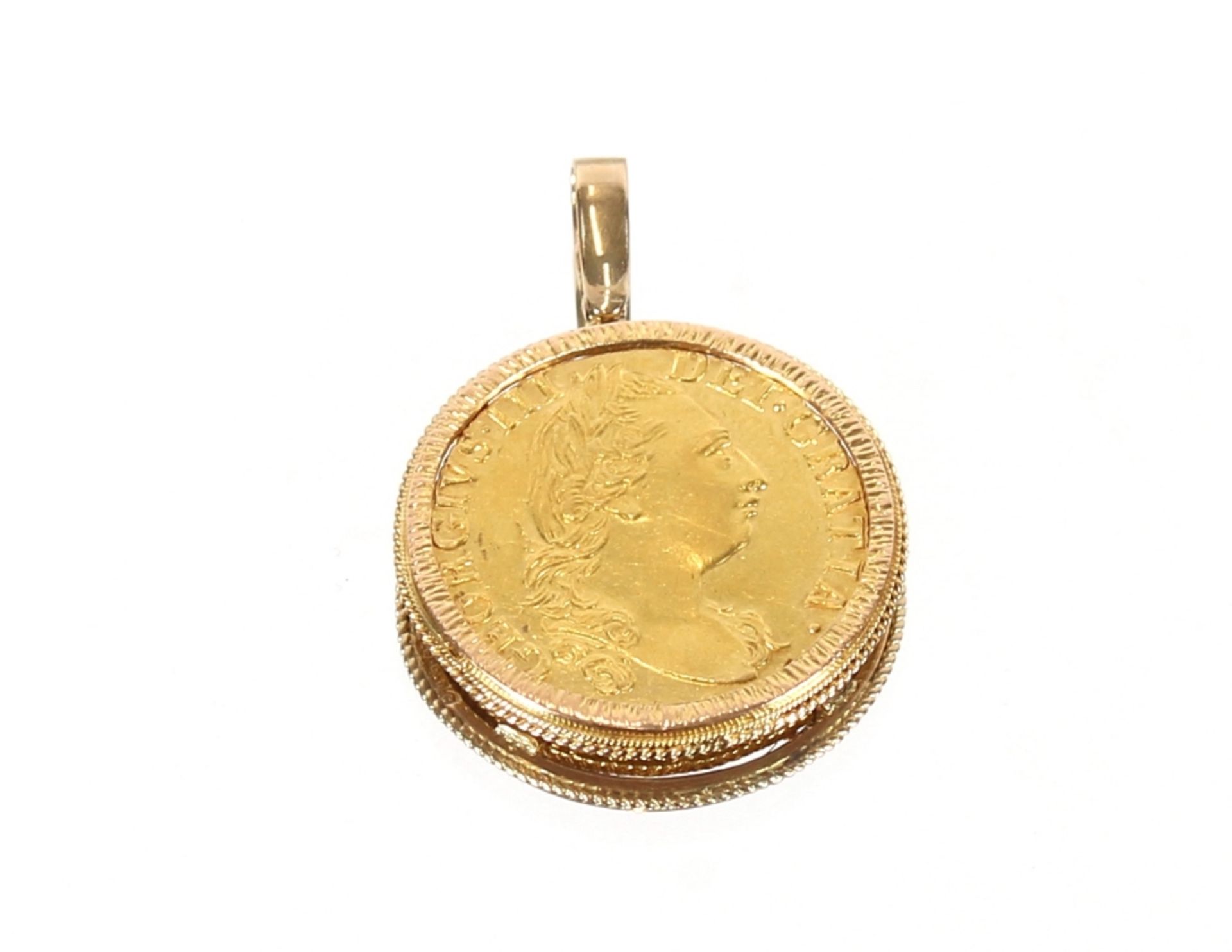 A 1786 George III Guinea in 15ct gold mount, 11.5g - Image 2 of 2