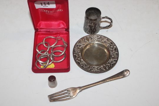 A white metal miniature tankard marked 800; a 925 - Image 1 of 15