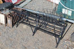 A quantity of horse box/lorry interior feed racks