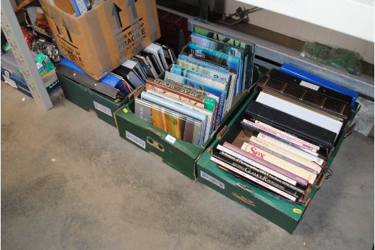 Various boxes of books, old folders etc.