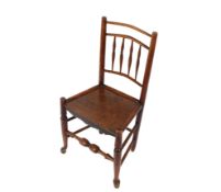 An elm Yorkshire spindle back side chair