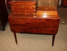 A 19th Century mahogany Pembroke table fitted single end drawer and opposing dummy drawer, raised on