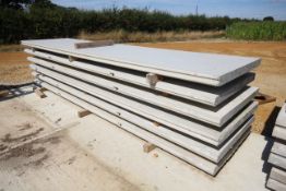 6x prestressed concrete panels: 4950 x 1200 x 95.