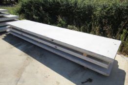 3x prestressed concrete panels: 1x 4545 x 1000 x 9