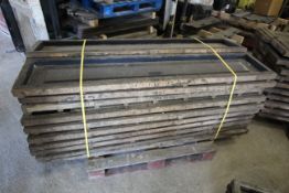 20x wooden 12in recessed gravel board moulds.