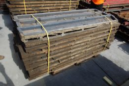 39x wooden 6in gravel board moulds.