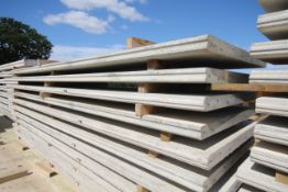 5x prestressed concrete panels: 6096 x 1500 x 95 (