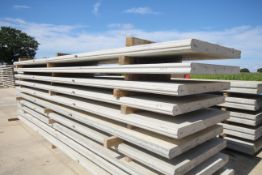 3x prestressed concrete panels: 6096 x 1200 x 95 (top three).