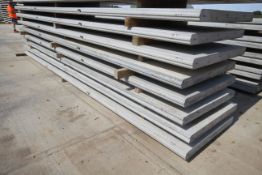5x prestressed concrete panels: 6096 x 1200 x 95 (