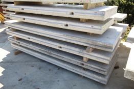 4x prestressed concrete panels: 3000 x 1200 x 145.