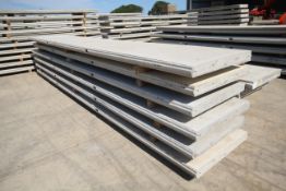 6x prestressed concrete panels: 6096 x 1000 x 95.