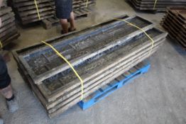 11x wooden rock face gravel board moulds.