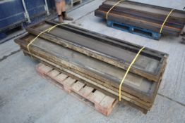 9x wooden 12in gravel board moulds with plastic in