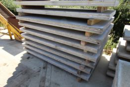 7x prestressed concrete panels: 2400 x 1500 x 95.