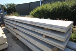 4x prestressed concrete panels: 1x 5949 x 1200 x 1