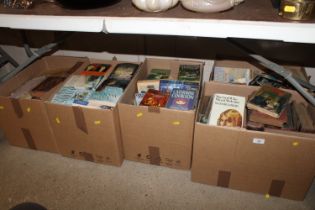 Four boxes of miscellaneous books to include Willi