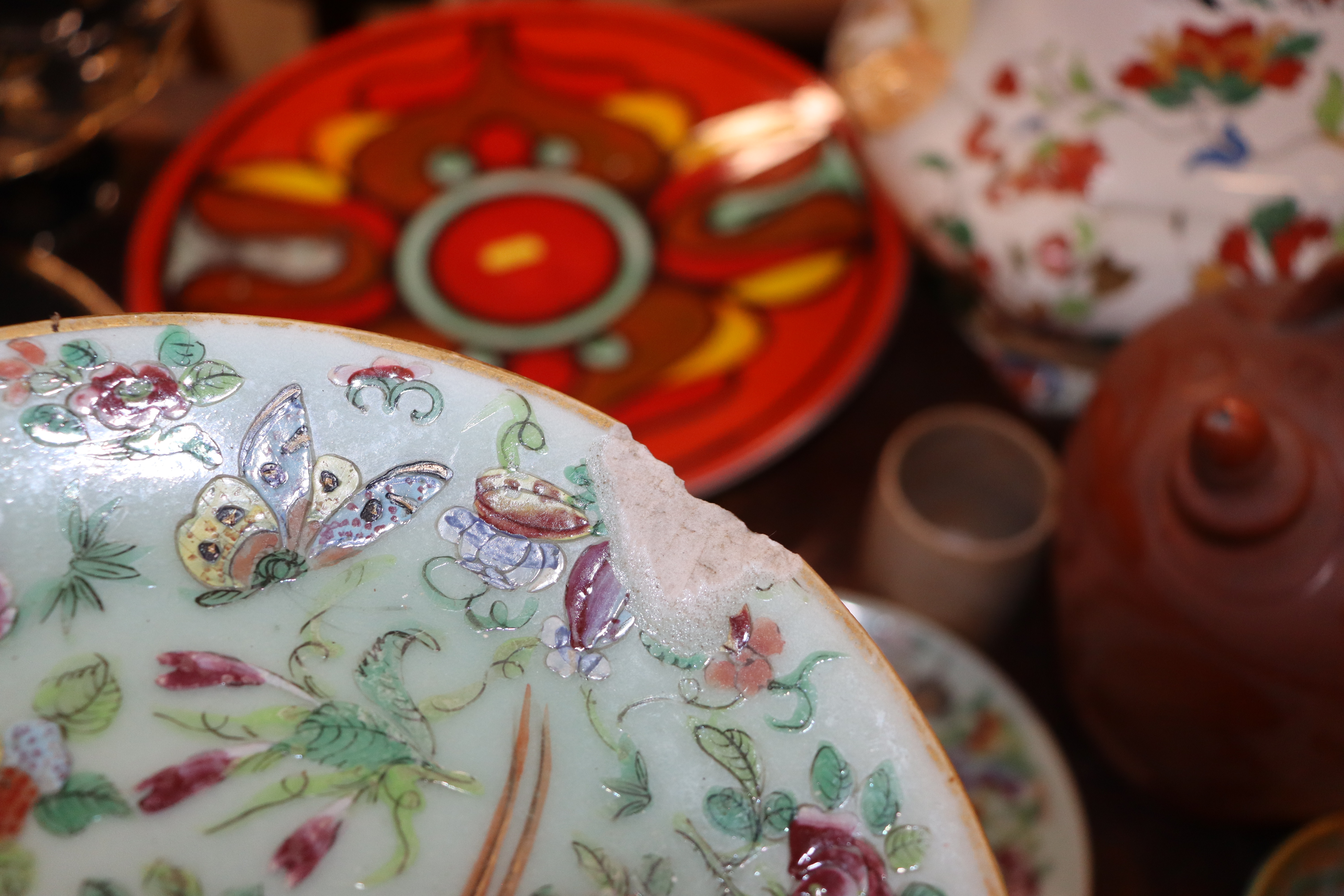 A Poole pottery charger AF; a chinoiserie decorate - Image 4 of 9